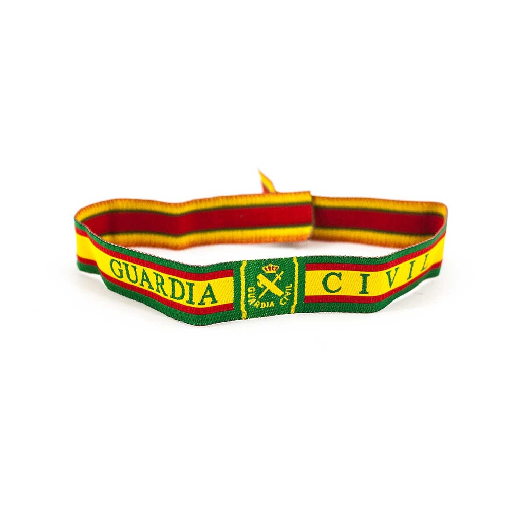 PULSERA CINTA BANDERA ESPAÑA GUARDIA CIVIL VERDE