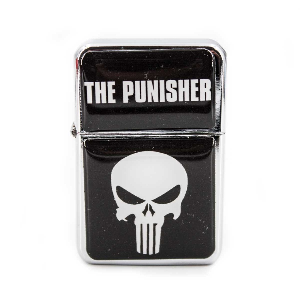 MECHERO ZIPPO PUNISHER NEGRO-BLANCO