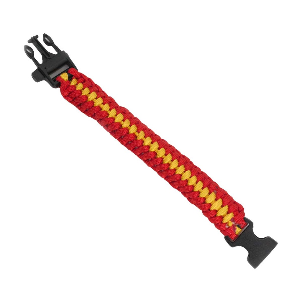 PULSERA PARACORD ESPAÑA ANCHA SILBATO