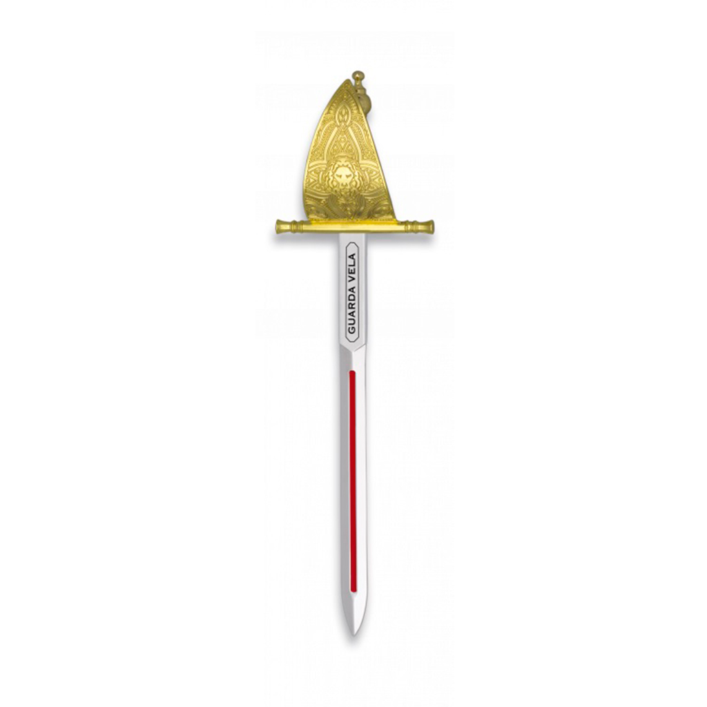 MINI ESPADA GUARDIAVELA 17.4CM PLATA-DORADA