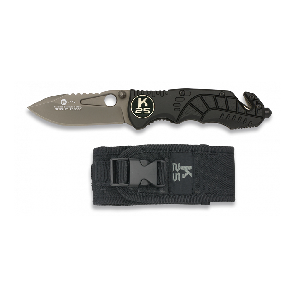 NAVAJA K25 TITANIUM HOJA 7CM NEGRA