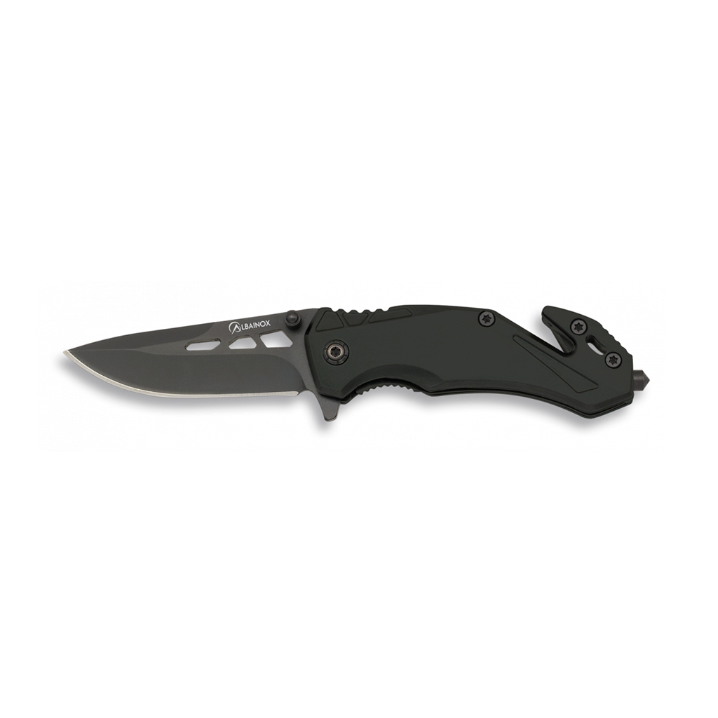 NAVAJA ALBAINOX SEGURIDAD 5.8CM LISA NEGRA