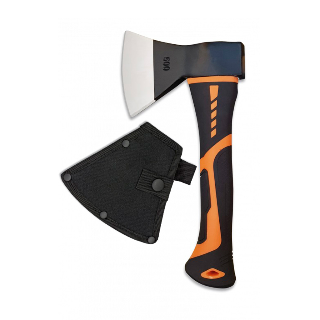 HACHA ALBAINOX ABS 25CM NEGRA-NARANJA