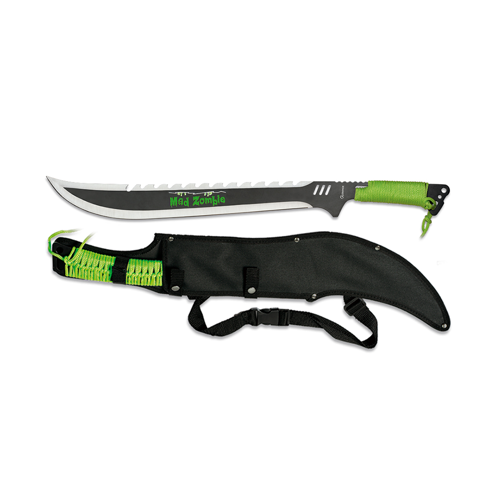 MACHETE BOLO ALBAINOX ZOMBIE NEGRO-VERDE