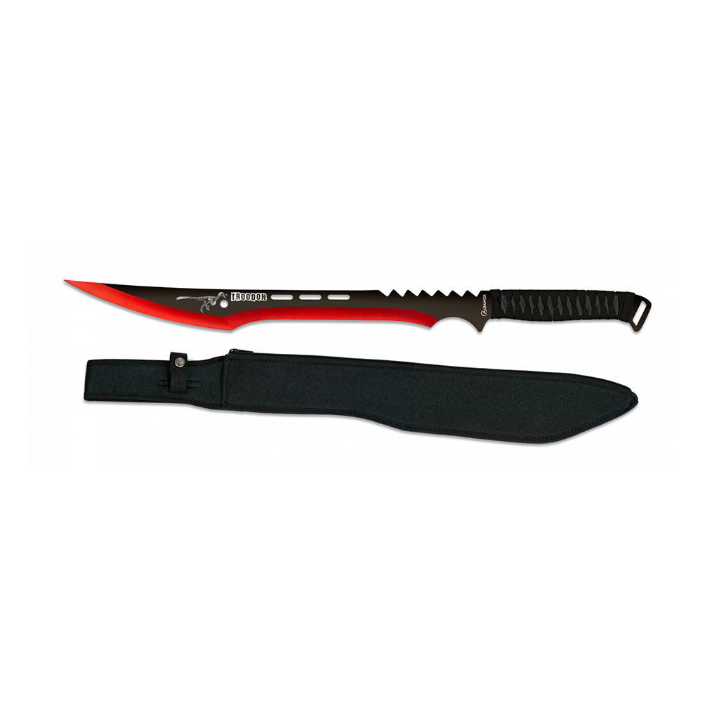 MACHETE BOLO ALBAINOX TRODON 39CM NEGRO-ROJO