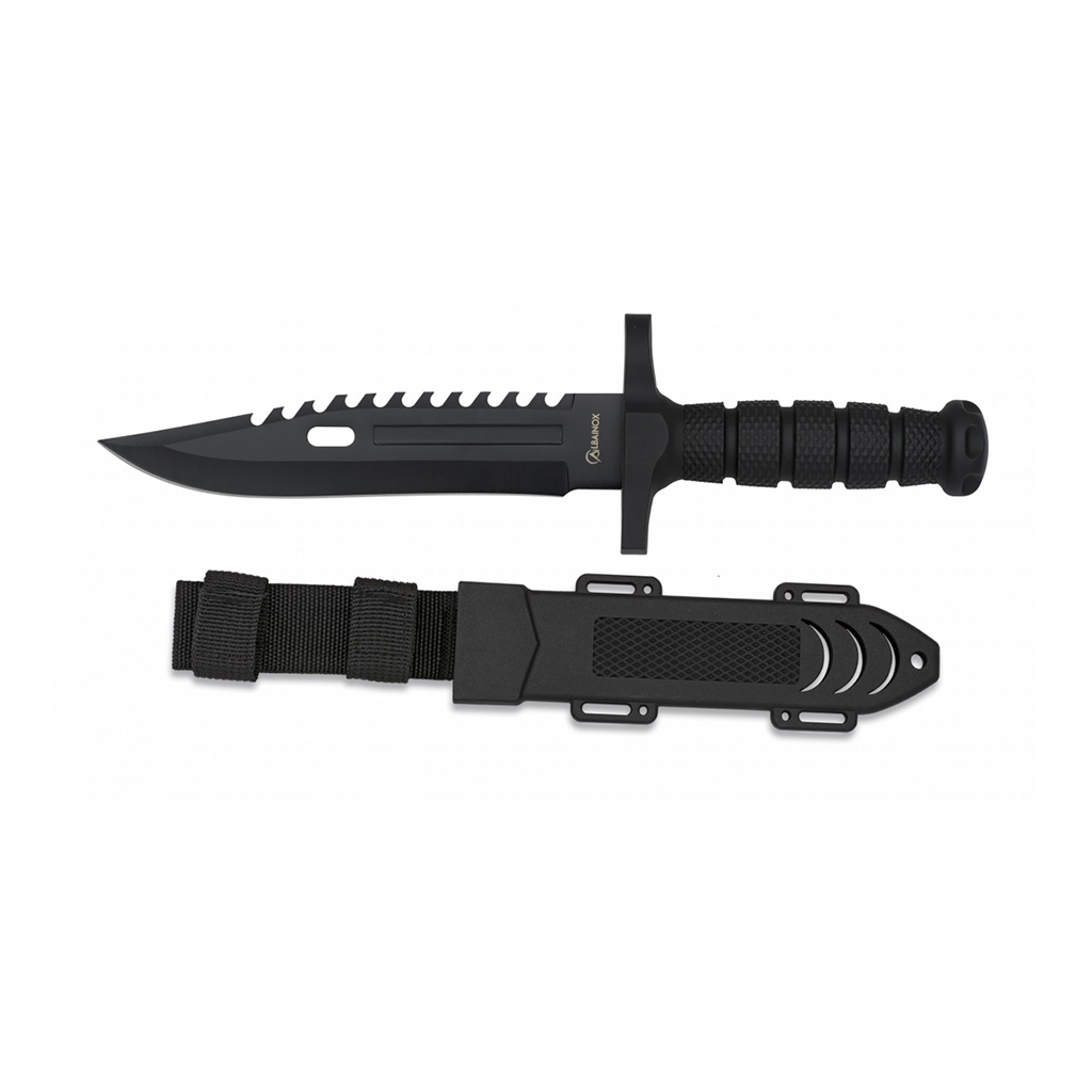 CUCHILLO ALBAINOX PUÑO/FUNDA ABS NEGRO