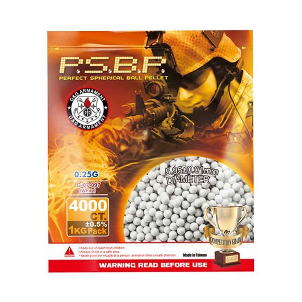 BOLAS G&G PERFECT 0.25G 1KG BLANCA