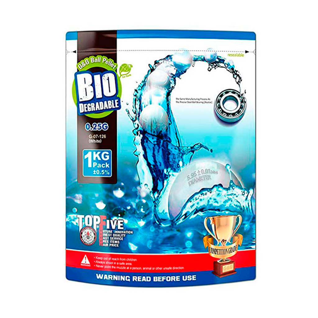 BOLAS G&G BIO 0.25G 1KG BLANCA