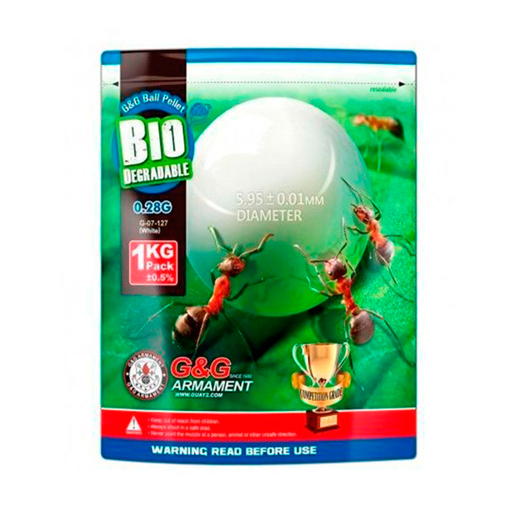 BOLAS G&G BIO 0.28G 1KG BLANCA