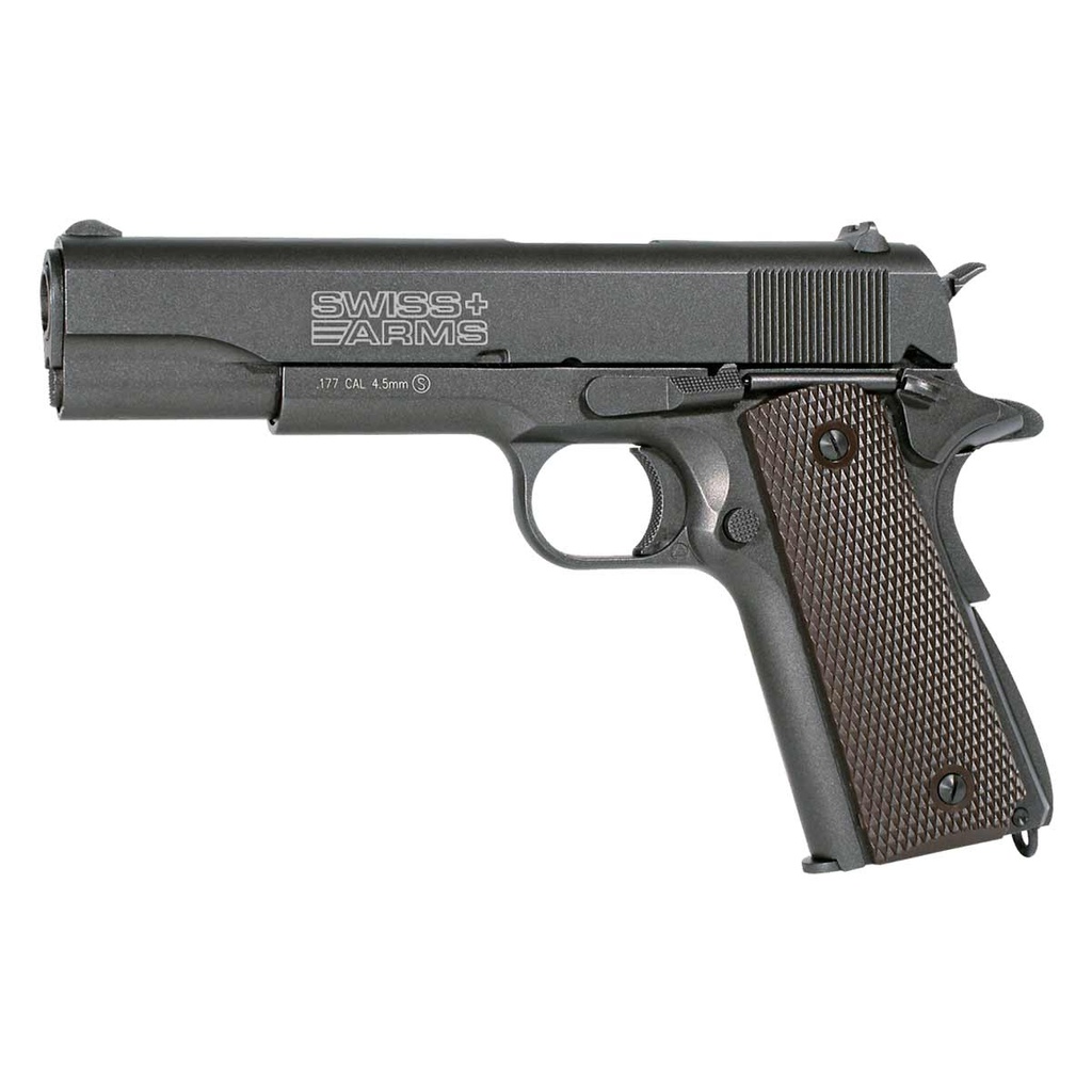 PISTOLA SWISS ARMS P1911 4.5MM CO2 NEGRA