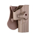 FUNDA PISTOLA RIGIDA AMOMAX GLOCK TAN