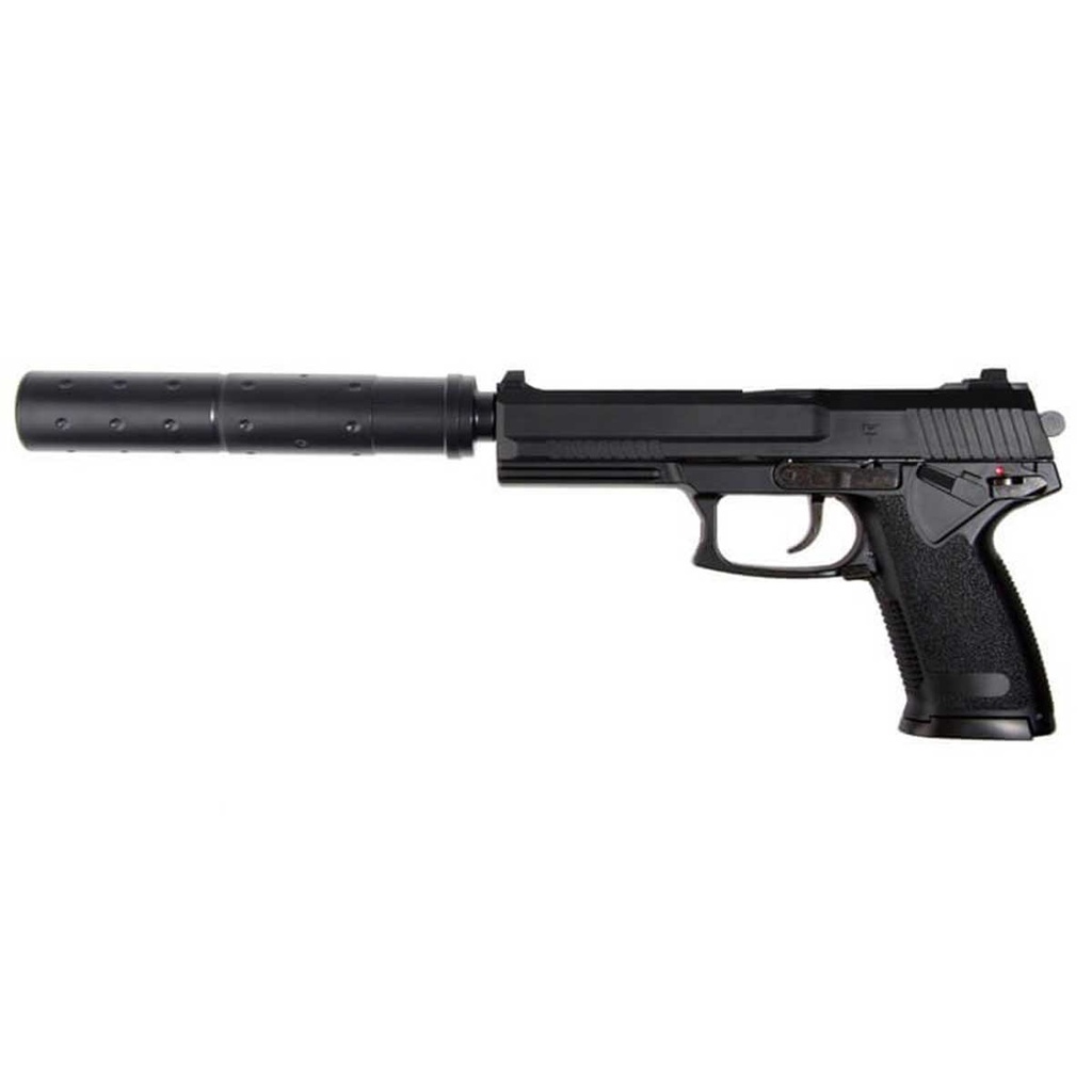 PISTOLA SAIGO DEFENSE SOCOM MK23 C/SILENCIADOR GAS NEGRA
