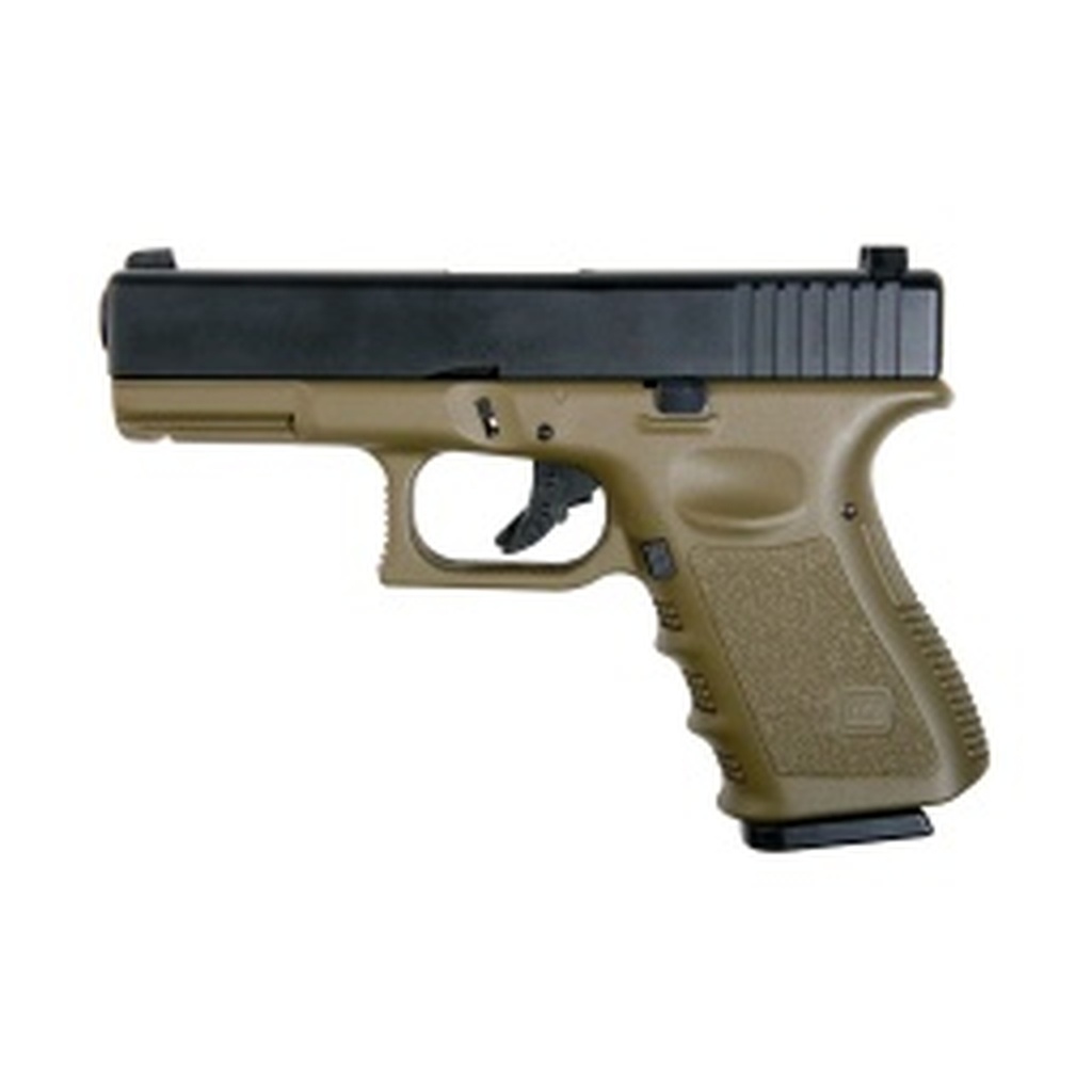 PISTOLA KJW GLOCK 23 GAS FIBRA KP23 VERDE