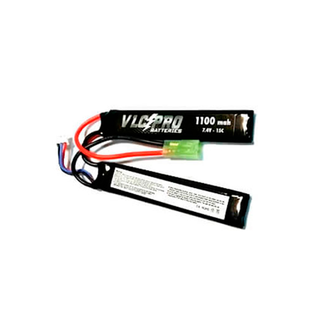 BATERIA VLC-PRO LIPO 7.4V 1100MAH 15C 2STICK NEGRA