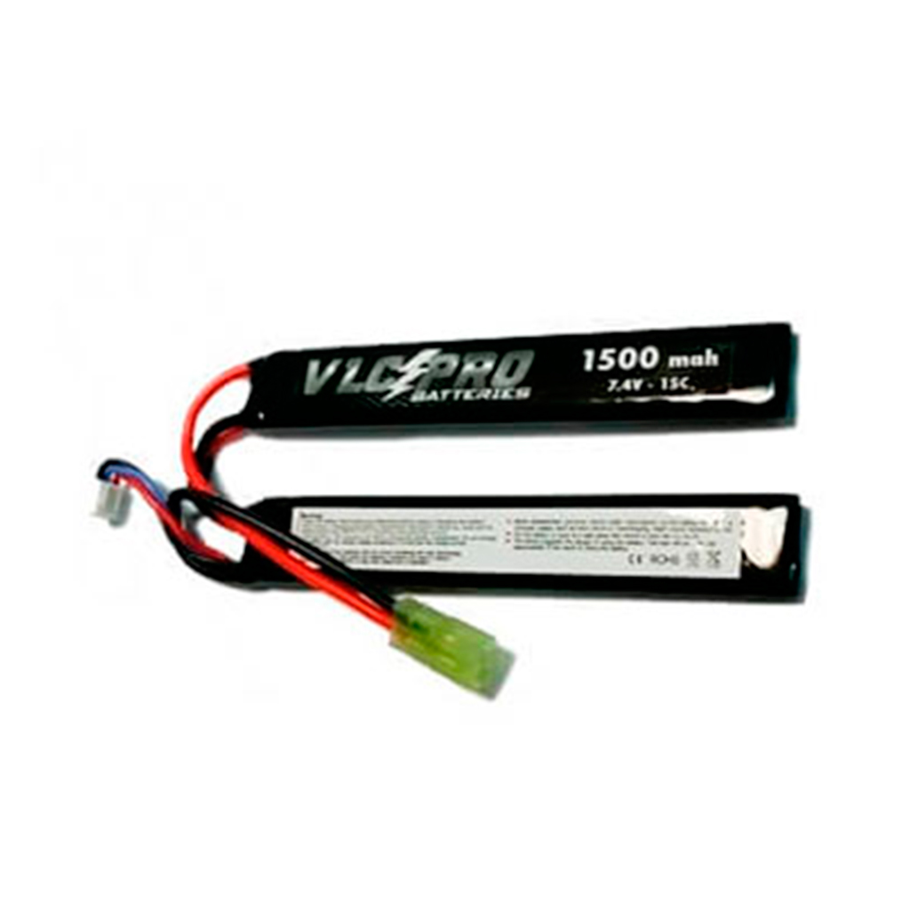 BATERIA VLC-PRO LIPO 7.4V 1500MAH 15C 2STICK NEGRA