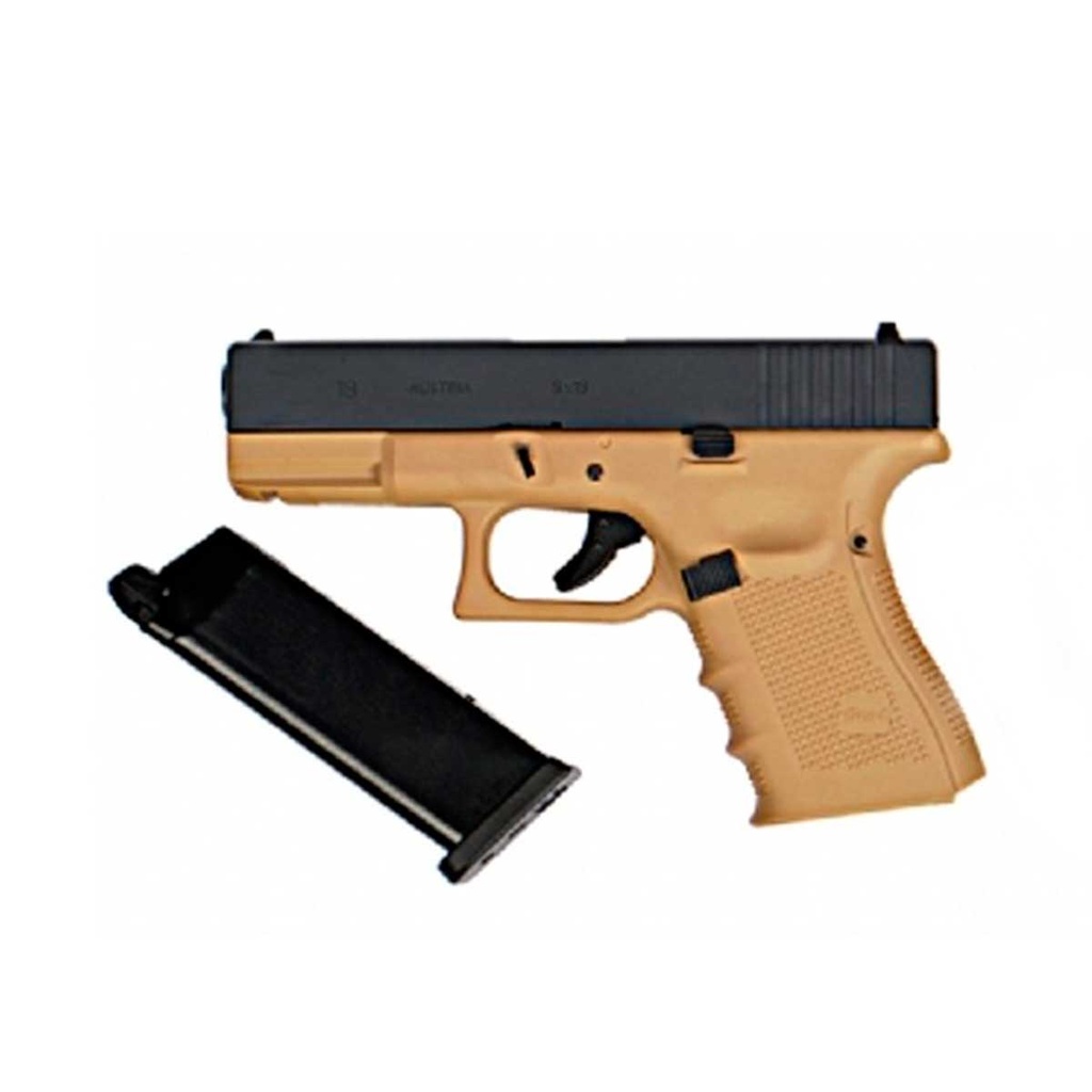 PISTOLA WE G19 V4 FULL METAL TAN
