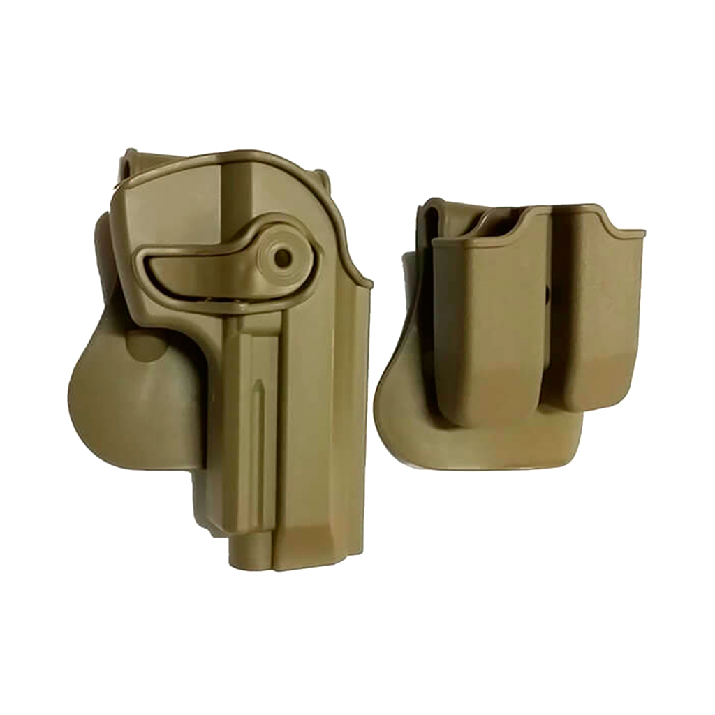 FUNDA PISTOLA/CARGADOR RIGIDA BERETTA TAN