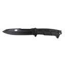 CUCHILLO ALPINO TACTICO SIERRA ROMPECRI.CUADRADO C/FUNDA CUERO NEGRO