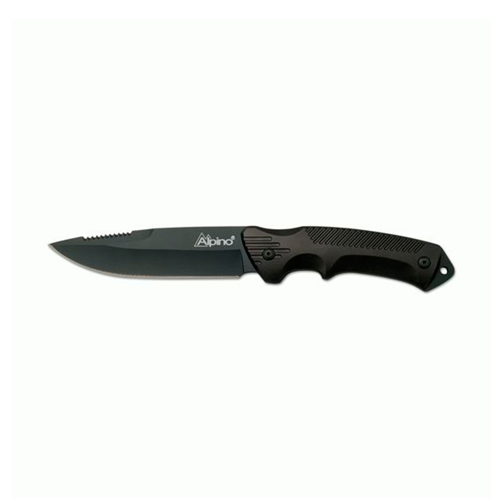 CUCHILLO ALPINO TACTICO C/FUNDA CUERO NEGRO