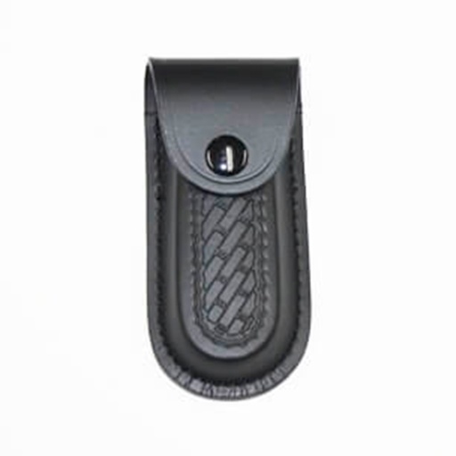 [78386] FUNDA NAVAJA CUERO MED. NEGRA