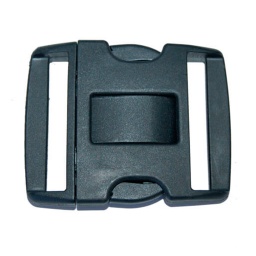 HEBILLA PVC SEGURIDAD CUADRADA 6CM NEGRA