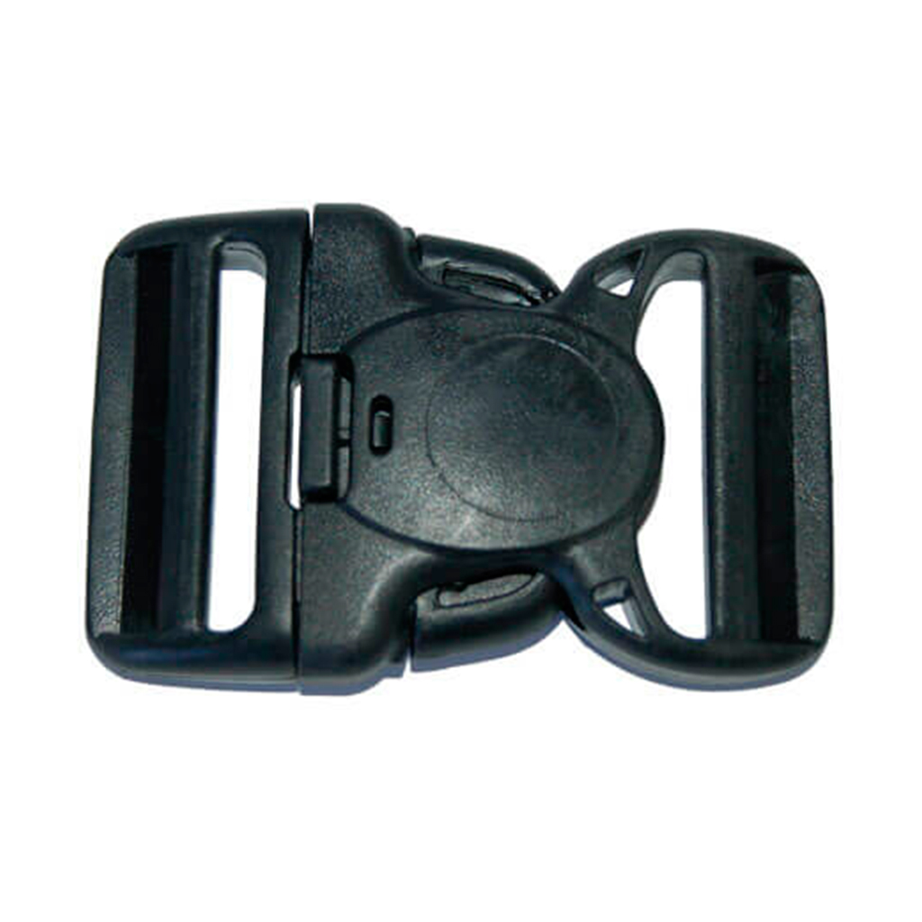 HEBILLA PVC SEGURIDAD REDONDA 5CM NEGRA