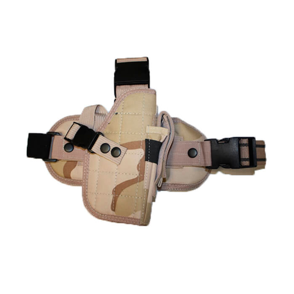 FUNDA PISTOLA PIERNA TACTICA M1190 ST24 DESIERTO
