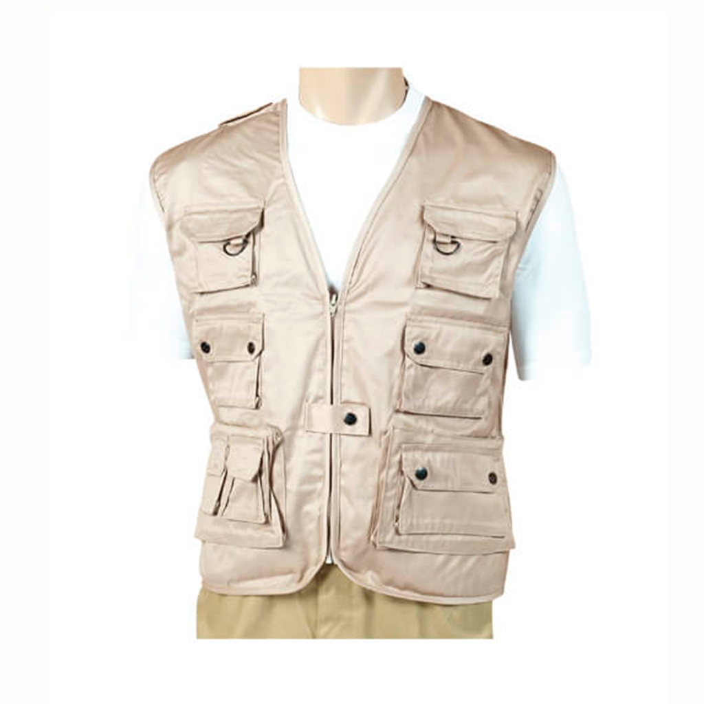CHALECO SAFARI MULTIBOLSILLOS BEIGE