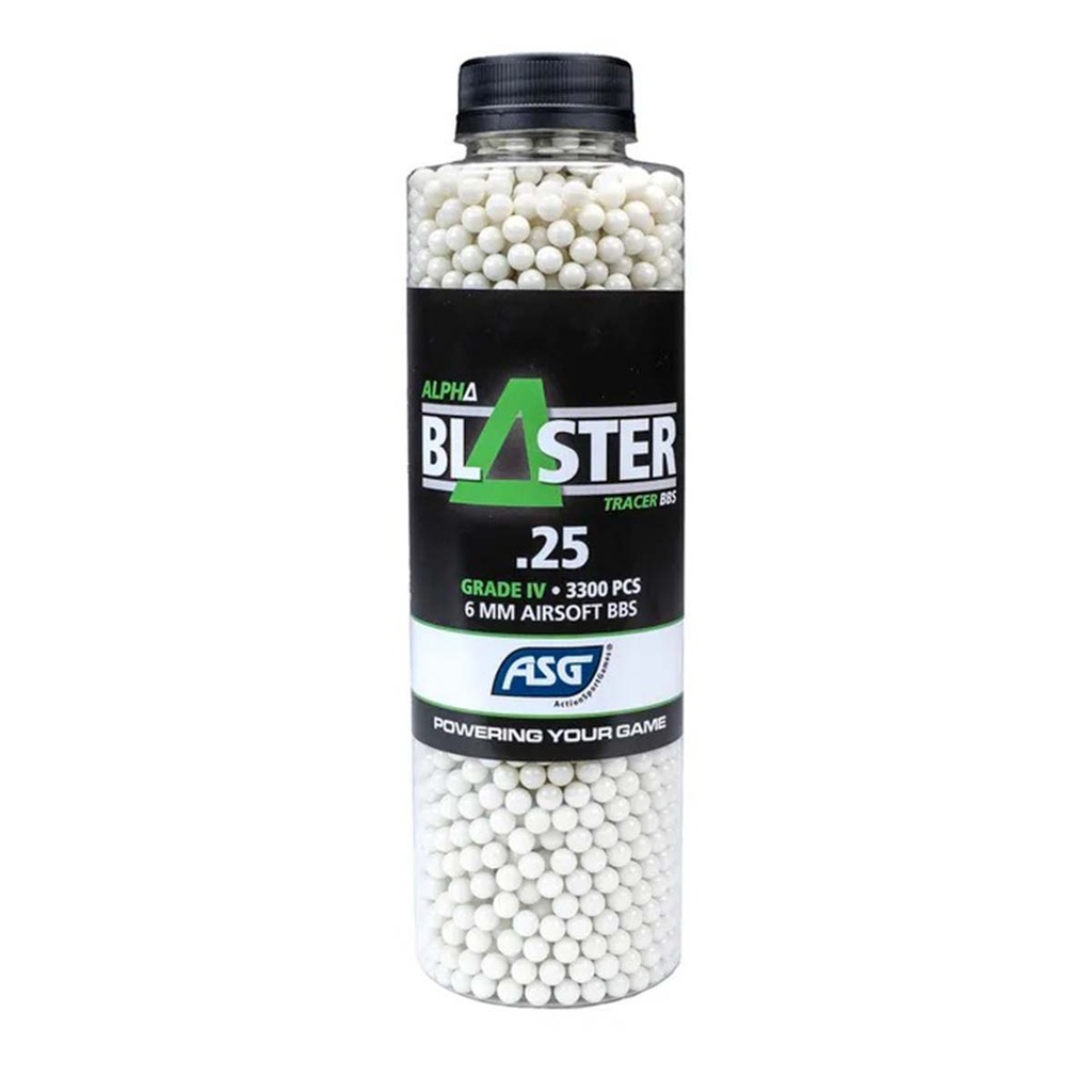 BOLAS BLASTER TRAZADORAS 0.25G 3300RDS VERDE