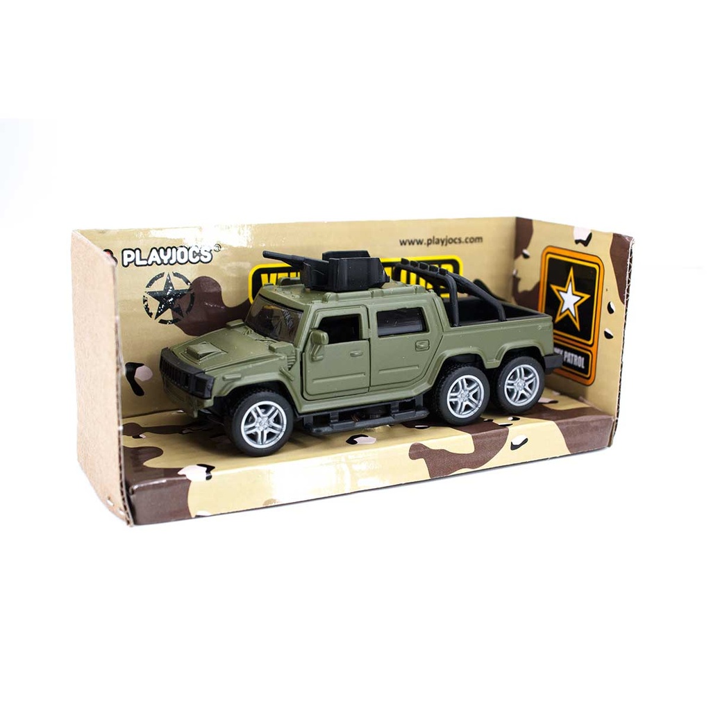 VEHICULO MILITAR 6 RUEDAS VERDE/TAN