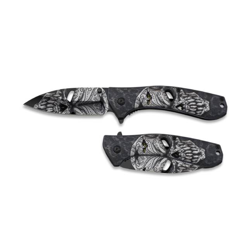 NAVAJA ALBAINOX CALAVERA 3D NEGRA-BLANCA