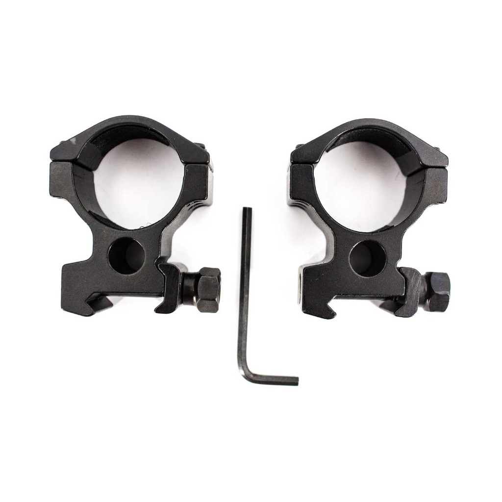 MONTURA VISOR ANCHA 30MM PARA PICATINNY NEGRA