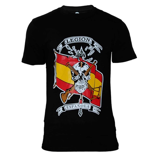 [IW100310-BK-S] CAMISETA IMMORTAL LEGION CALAVERA ESPAÑA NEGRA (S)