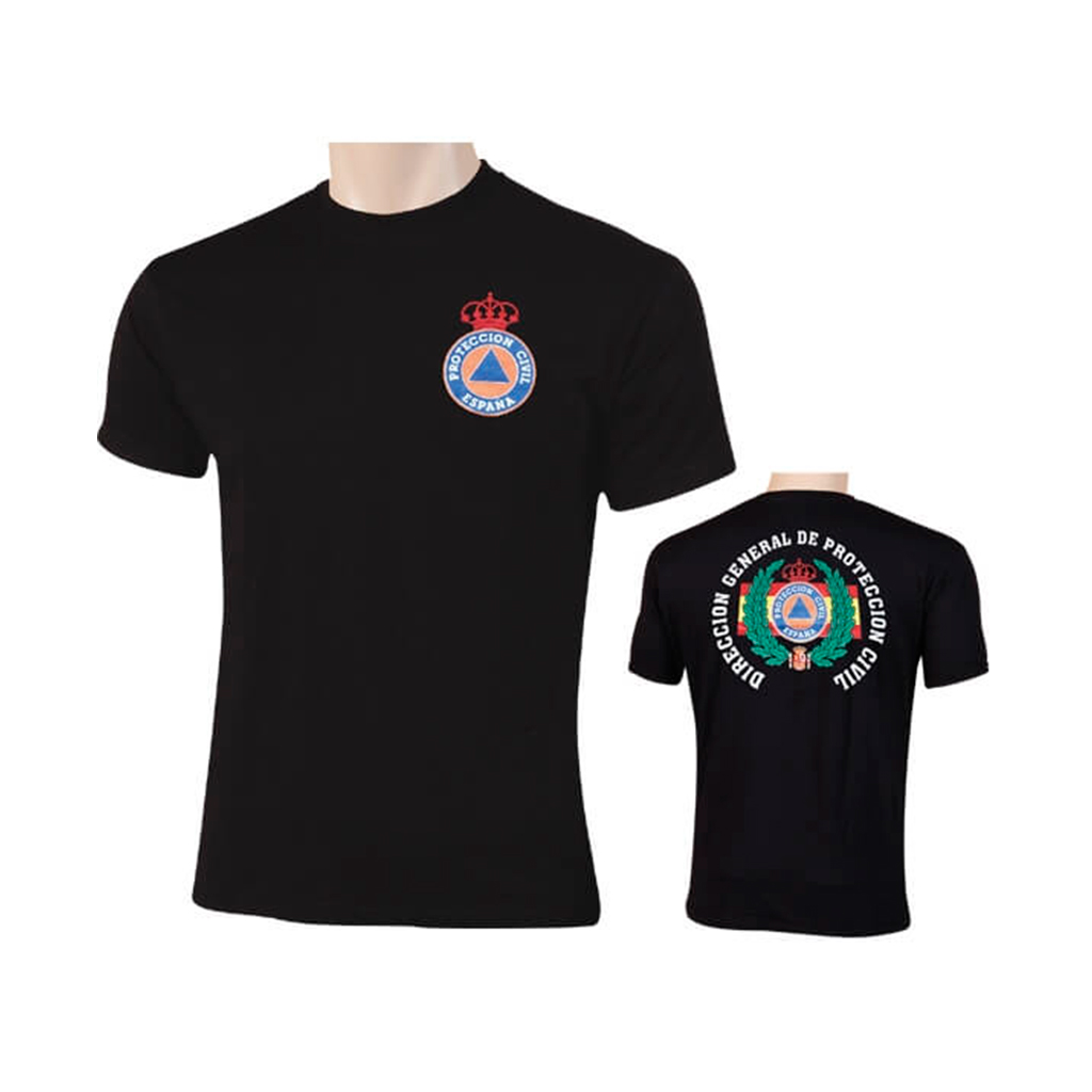CAMISETA PROTECCION CIVIL DGPC LAUREL NEGRA