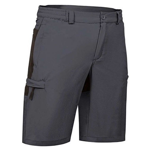 [QUEBEC-BKGR-M] BERMUDA QUEBEC PARCHES GRIS-NEGRA (M)