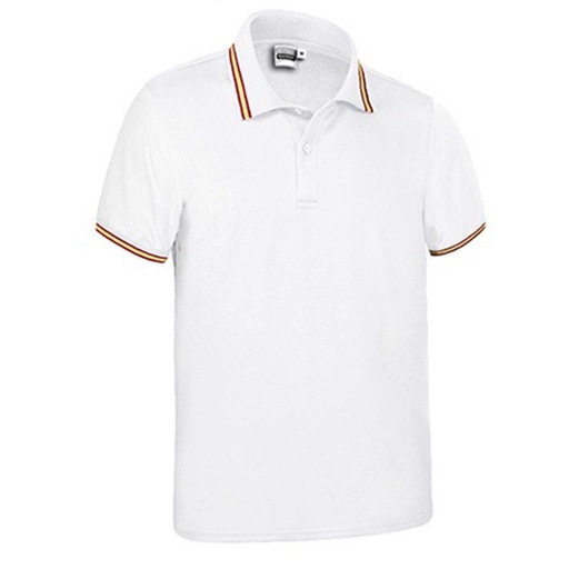 [111780-S] POLO TECNICO MAASTRITCH BANDERA ESPAÑA BLANCO (S)