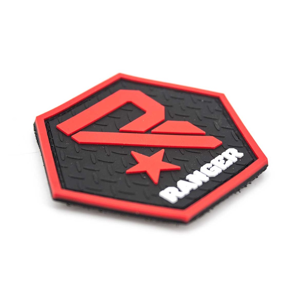 PARCHE PVC RANGER NEGRO-ROJO