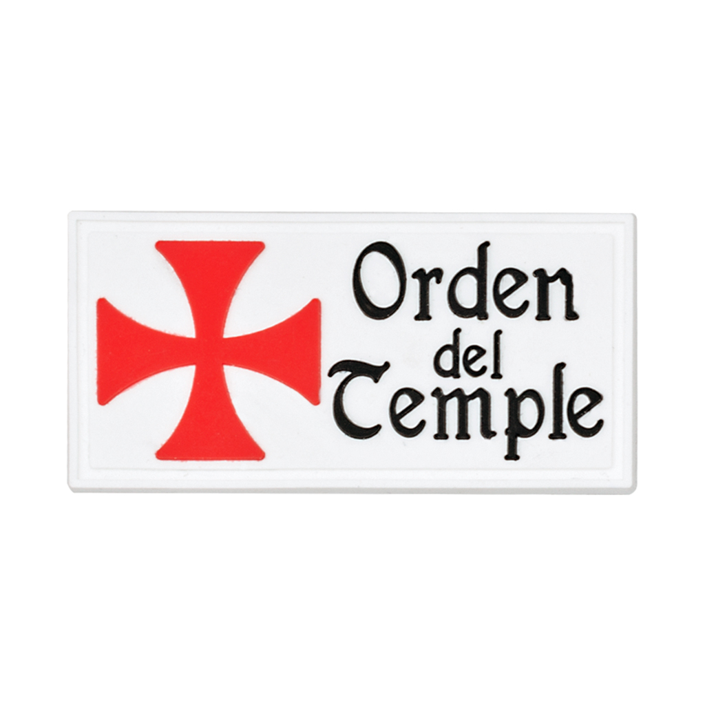 PARCHE PVC BARBARIC ORDEN DEL TEMPLE CRUZ BLANCO