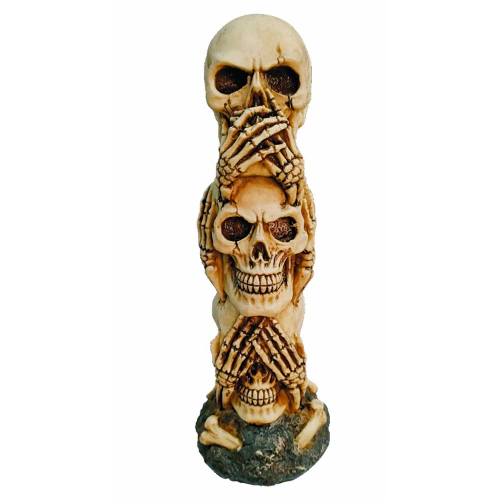 FIGURA TOTEM CALAVERAS BEIGE