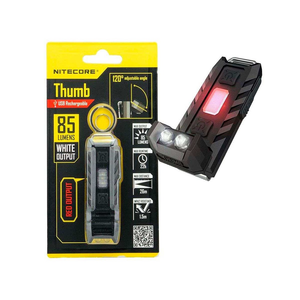 LINTERNA NITECORE THUMB 85LUMENS NEGRA