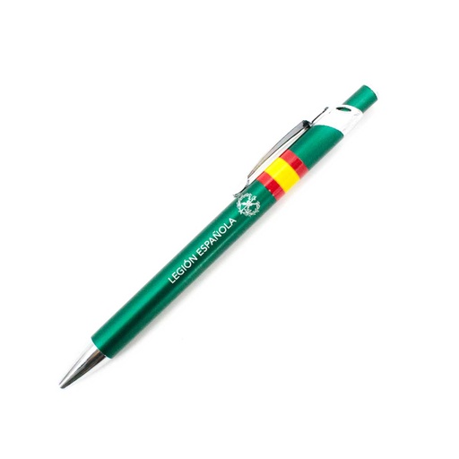 [03071GR4008] BOLIGRAFO ALUMINIO BANDERA LEGION VERDE