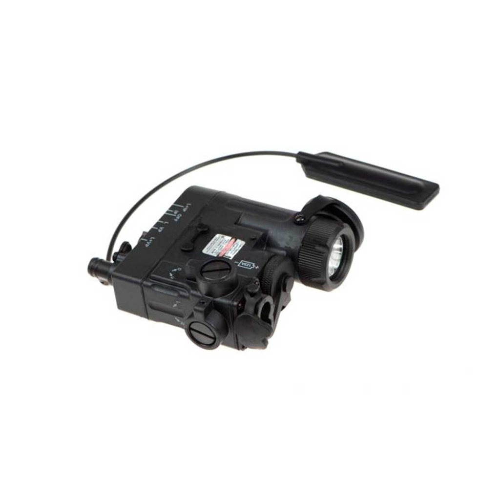 LINTERNA TACTICA WADSN DBAL-EMKII LASER VERDE/ROJO NEGRA