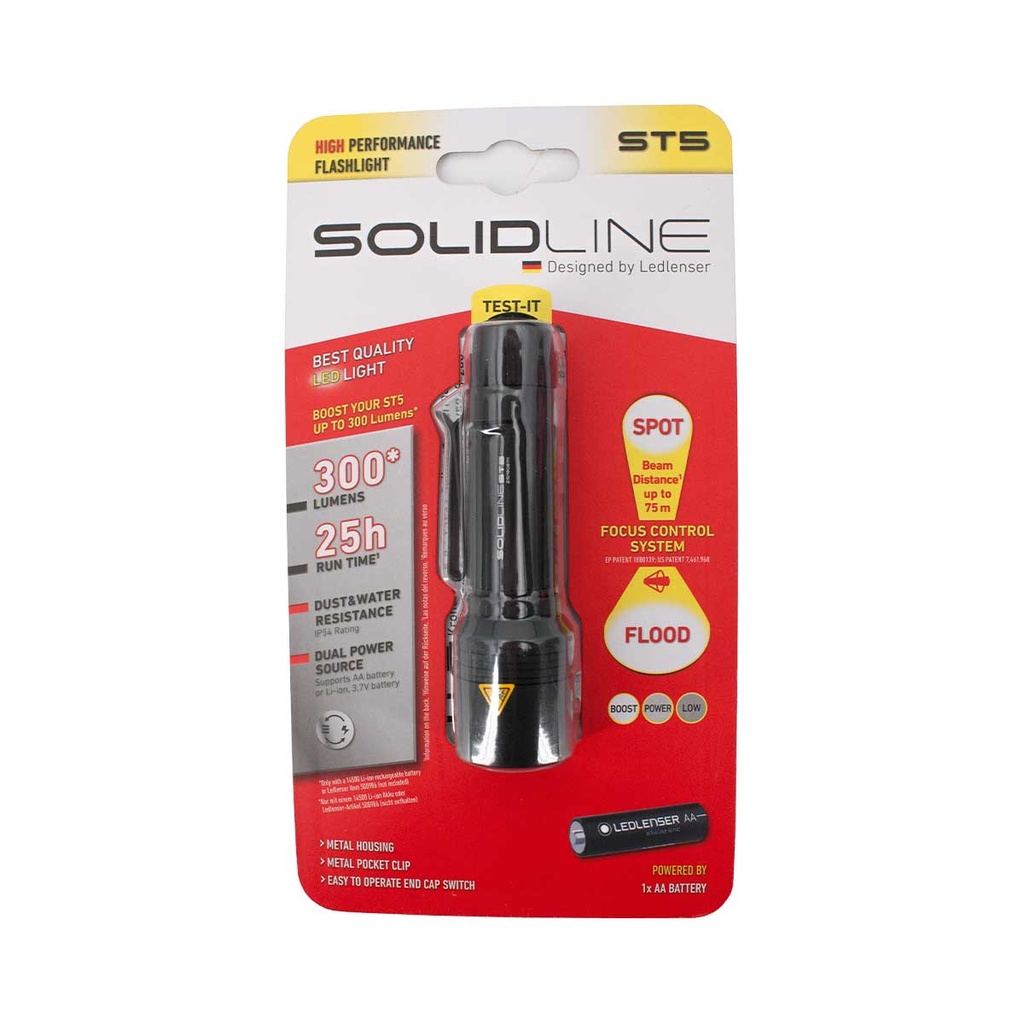 LINTERNA SOLIDLINE ST5 NEGRA