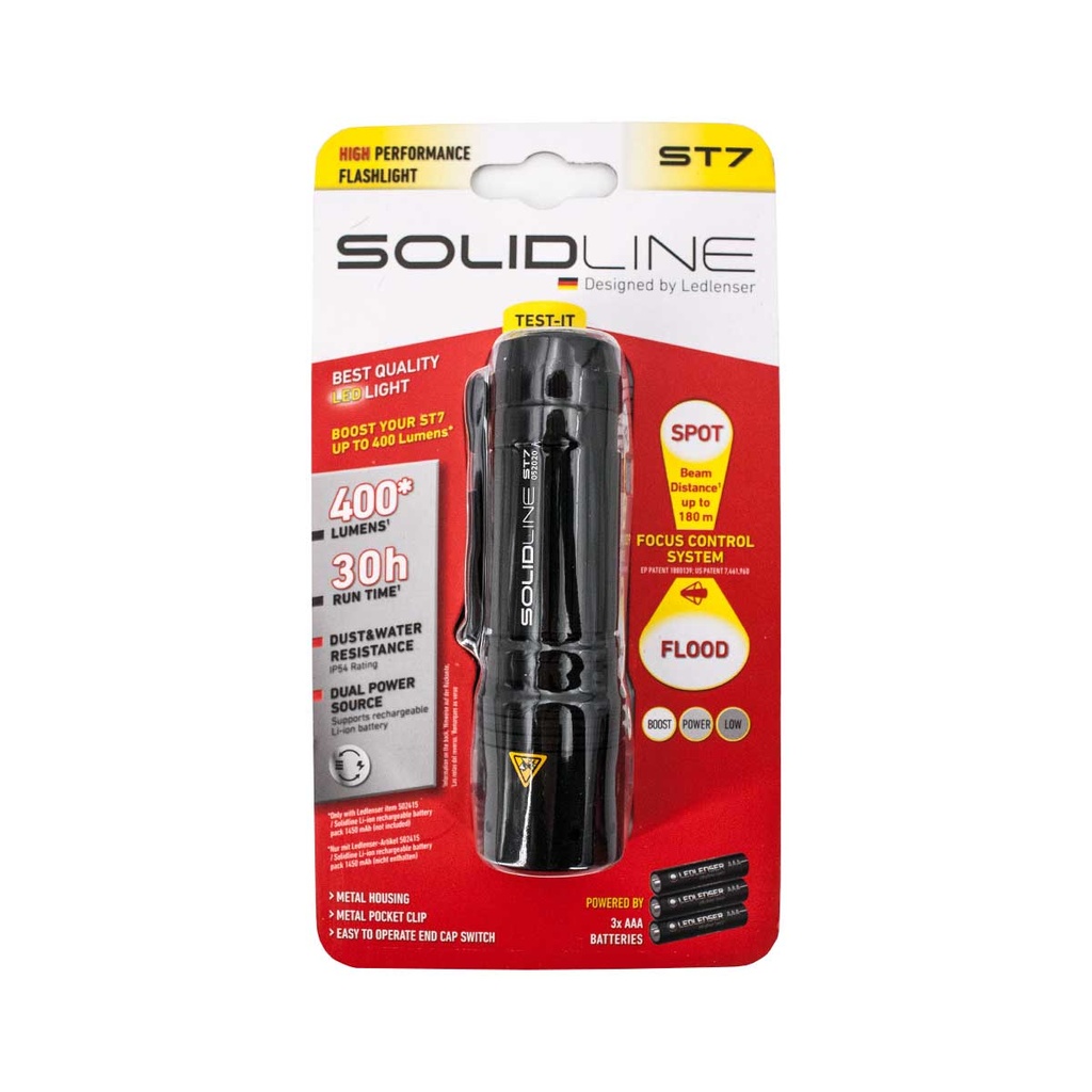 LINTERNA SOLIDLINE ST7 NEGRA