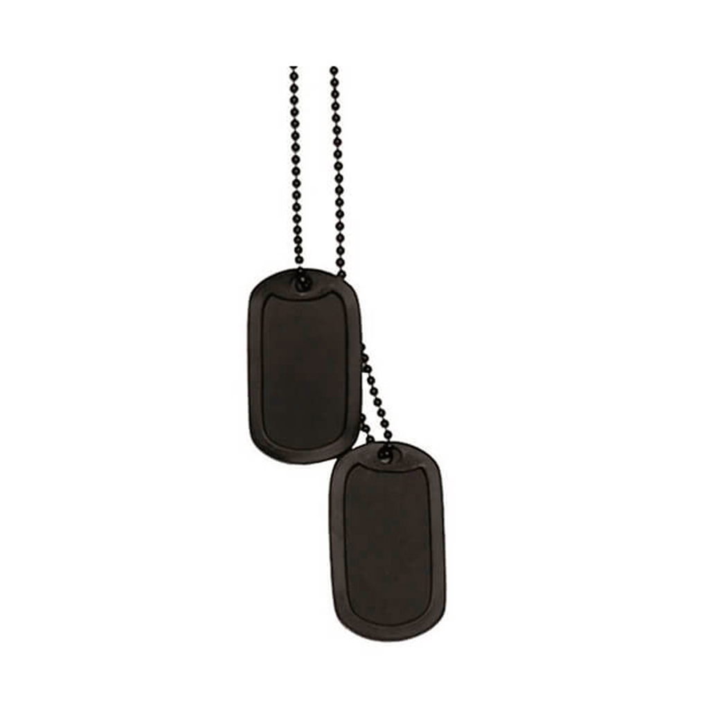 CHAPA IDENTIFICACION USA C/SILENCIADOR 2PCS NEGRA