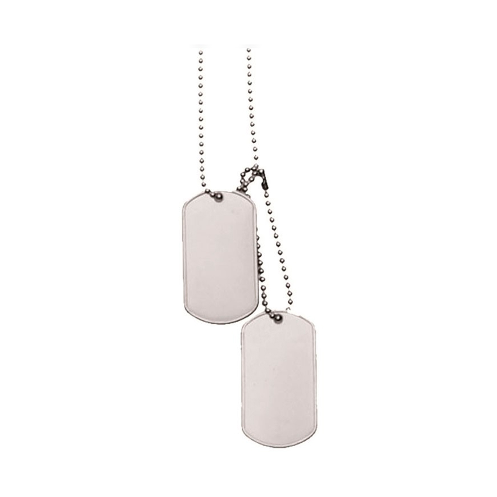 CHAPA IDENTIFICACION USA 2PCS PLATA