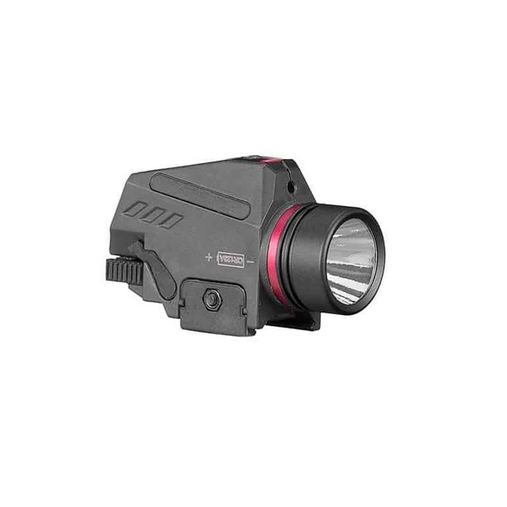 LINTERNA TACTICA C/LASER ROJO W5 NEGRA
