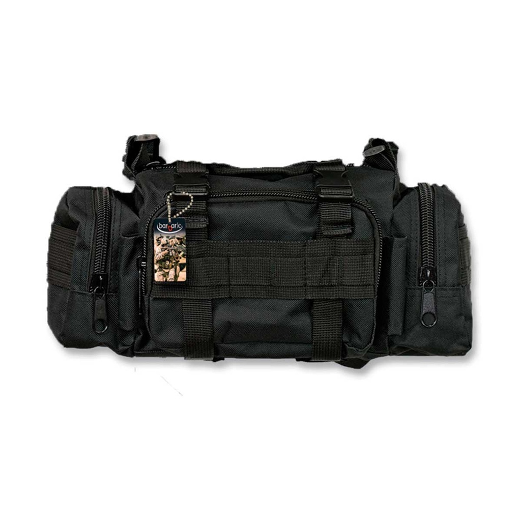 RIÑONERA BARBARIC MULTIUSOS BOLSILLOS RECTANGULARES NEGRO