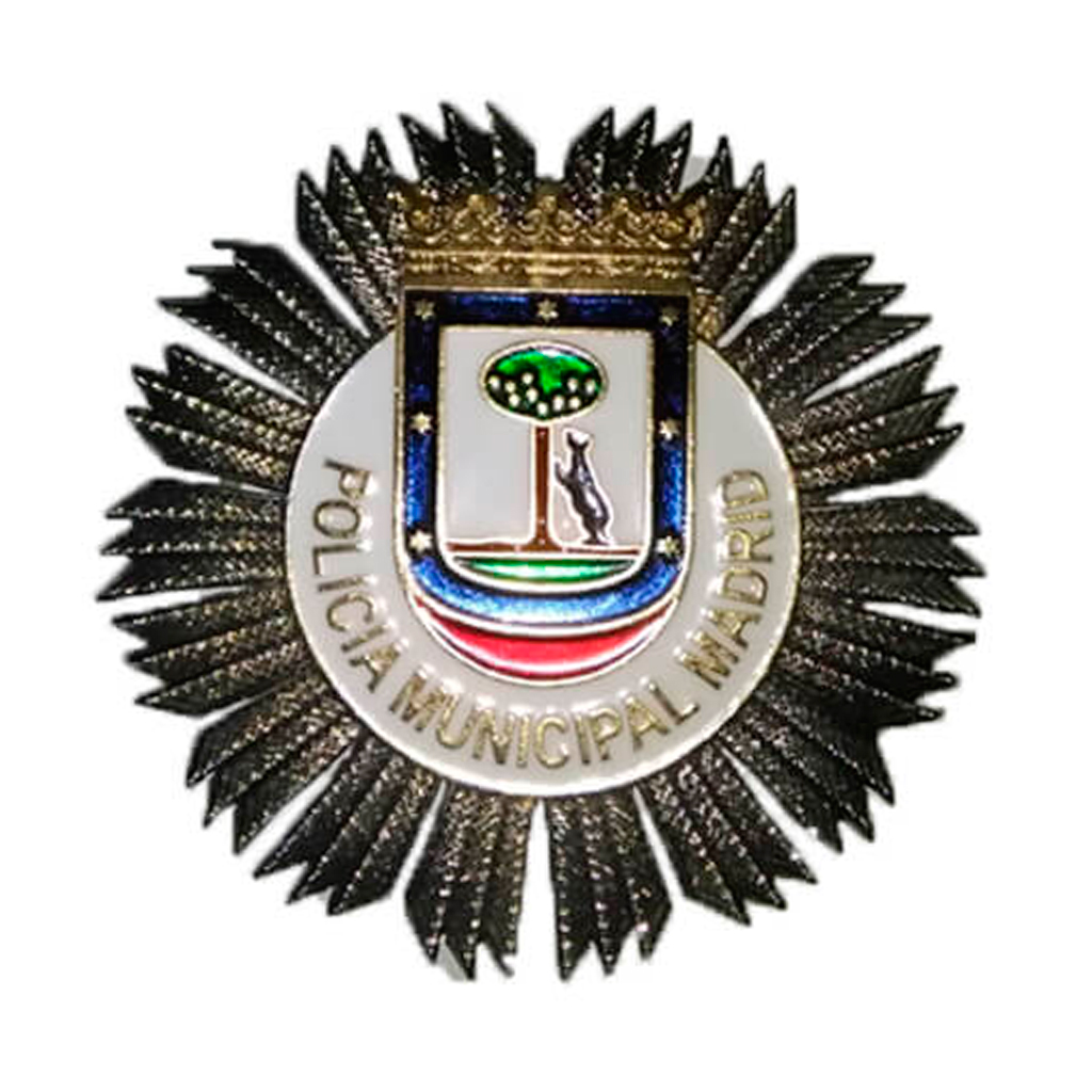 PLACA CARTERA METALICA POLICIA MUNICIPAL MADRID