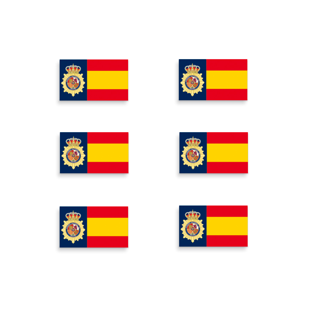 PEGATINA ABULTADA BARBARIC 6PCS POLICIA NACIONAL